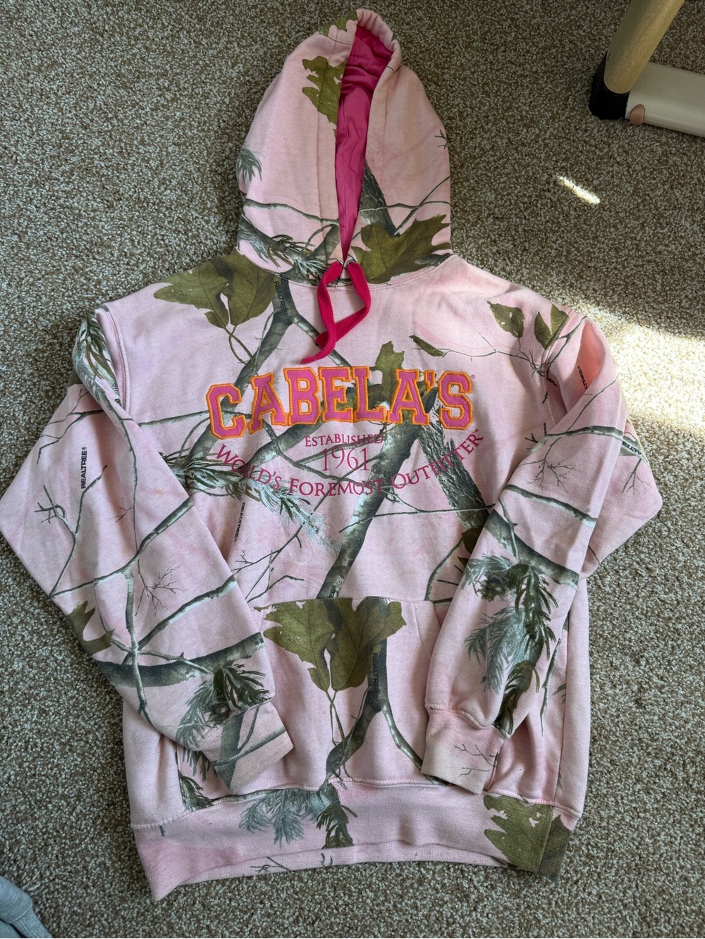 Cabela's Pink Camo Hooded Sweatshirt